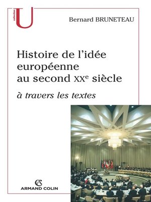 cover image of Histoire de l'idée européenne au second XXe siècle à travers les textes